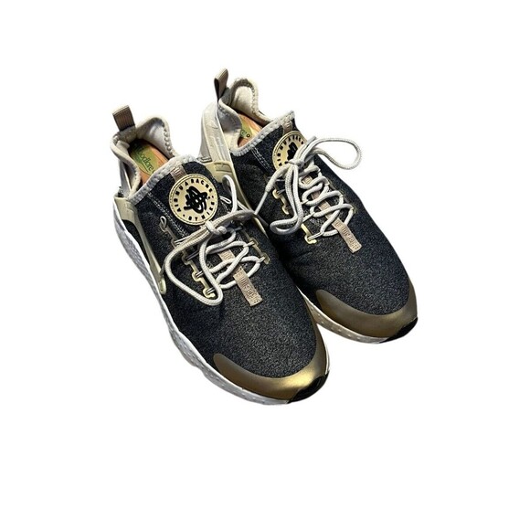 Nike Air Huarache Run Ultra SE Women's Size 9 Orewood Gray Gold Shoe Sneaker - Picture 1 of 8